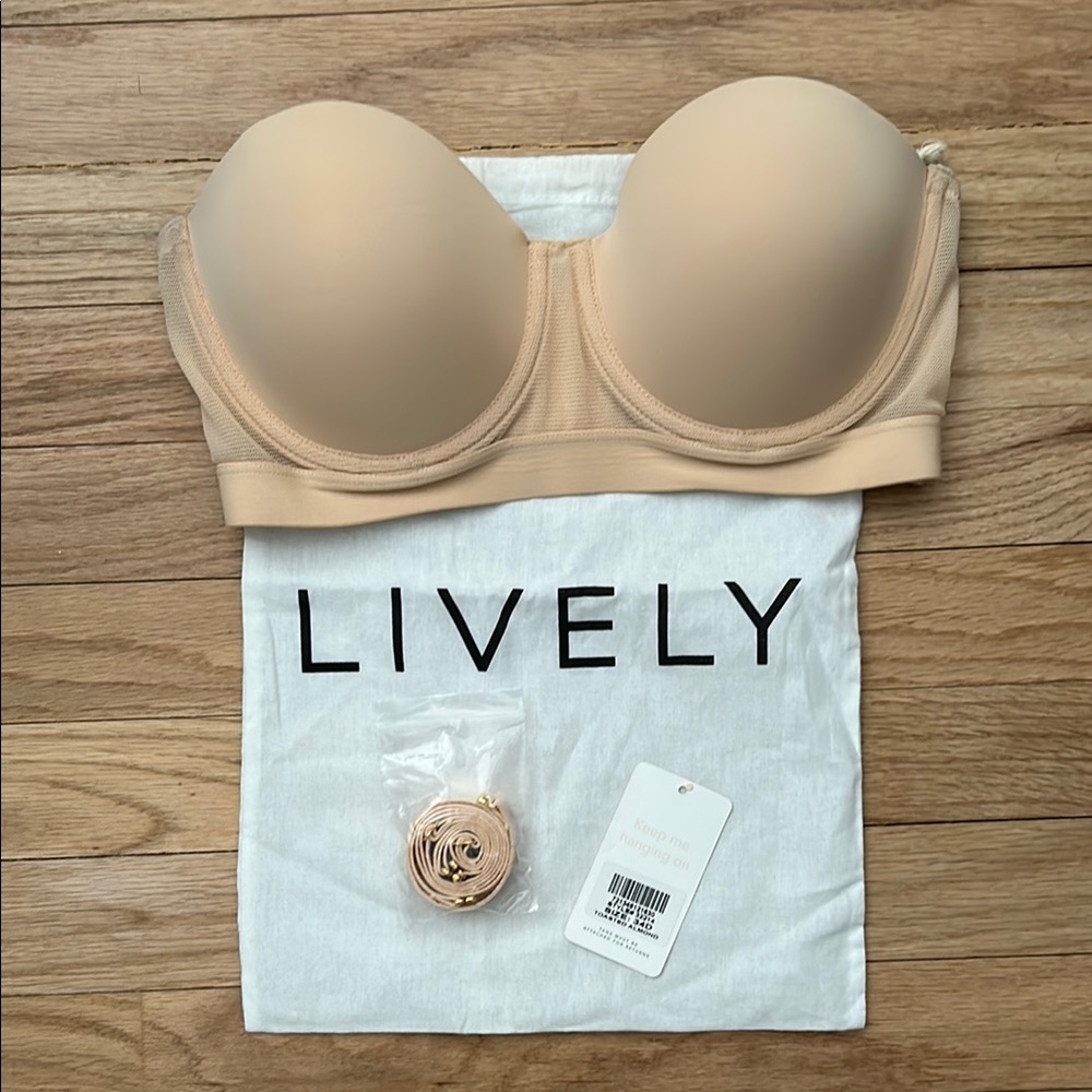 LIVELY Women's Tan Strapless Bra